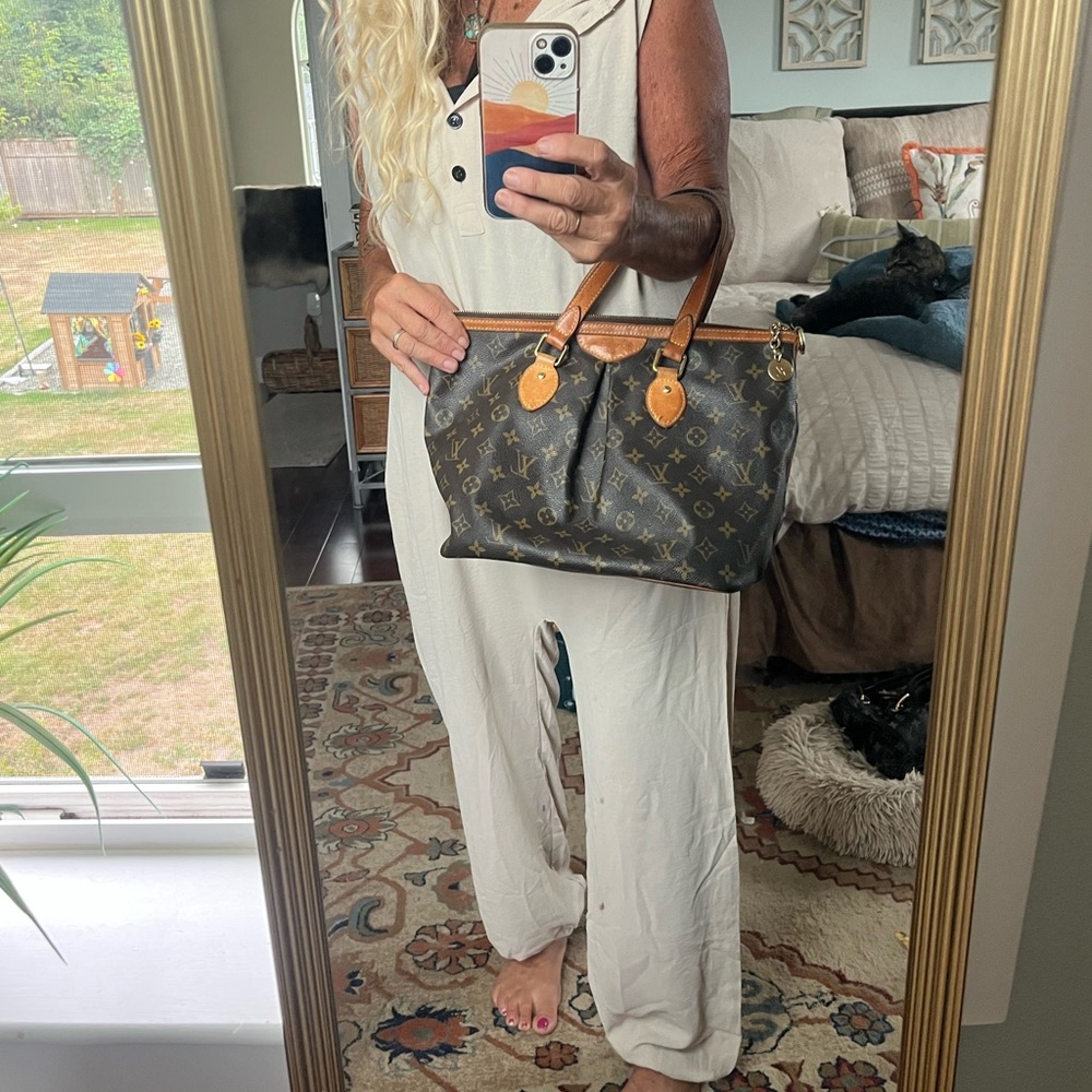 Louis Vuitton Dark Brown Monogram Tote - Picture 5 of 7